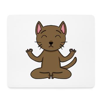 Chat de yoga Propriétaire de chat Abyssinian Cat - Tapis de souris (format paysage) - blanc - Devant
