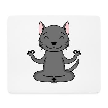 Yoga Cat Cat Owner Korat - Mouse Pad (horizontal) - white - Front