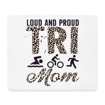 Laute Und Stolze Tri Mom Triathletin - Mousepad (Querformat) - Weiß - Vorne