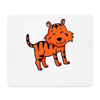 Tiger Cartoon Animal - Tapis de souris (format paysage) - blanc - Devant