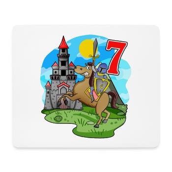 Ritter 7. Geburtstag 7 Jahre Junge Geschenk - Mousepad (Querformat) - Weiß - Vorne