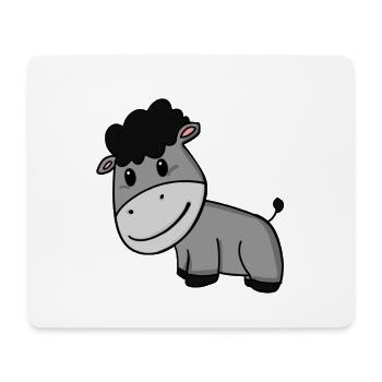 Esel - Mousepad (Querformat) - Weiß - Vorne