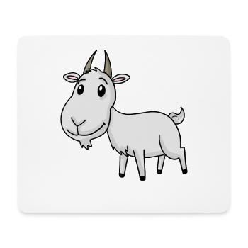 Ziege Niedlich - Mousepad (Querformat) - Weiß - Vorne