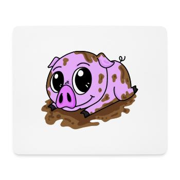 Cute glow in the mud - Mouse Pad (horizontal) - white - Front