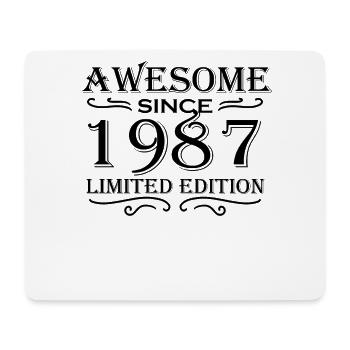 1987 - Jahrgang 1987 - Mousepad (Querformat) - Weiß - Vorne