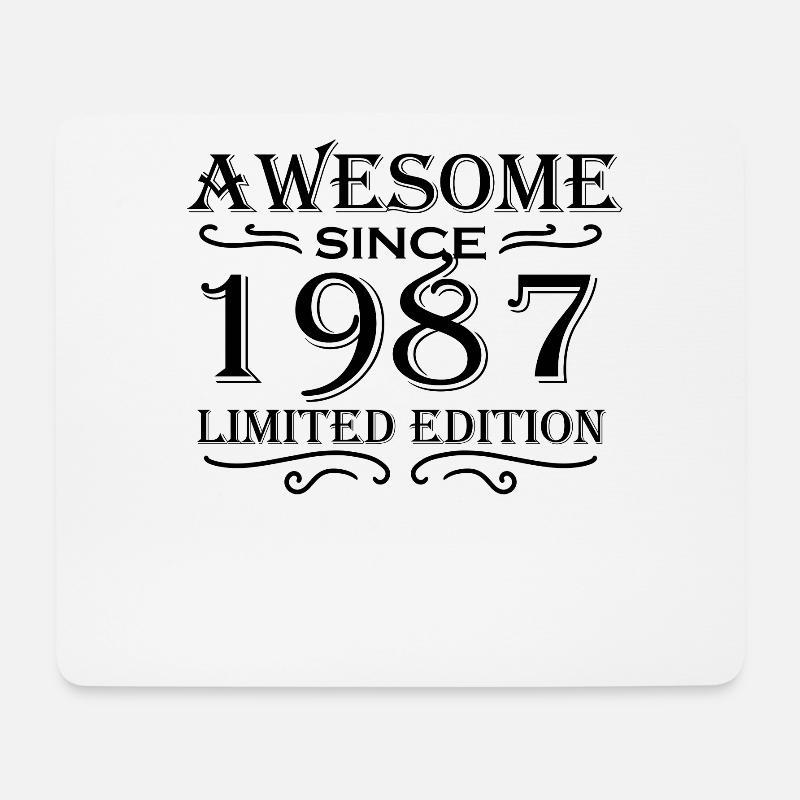 1987 - Jahrgang 1987 - Mousepad (Querformat) - Weiß