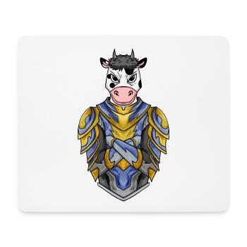 Ritter Kuh Kreuzritter - Mousepad (Querformat) - Weiß - Vorne