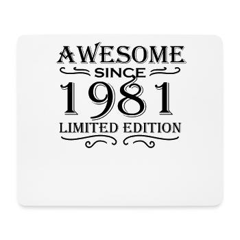1981 - Born 1981 - Mouse Pad (horizontal) - white - Front