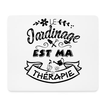 Le Jardinage est ma thérapie - Tapis de souris (format paysage) - blanc - Devant