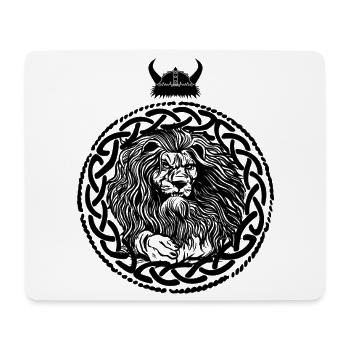 Viking lion head - Mouse Pad (horizontal) - white - Front