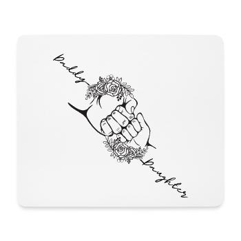Father Daughter Matching Fist Bump, Personalized - Mouse Pad (horizontal) - white - Front