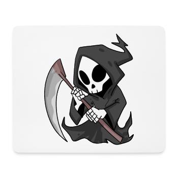 Faucheuse sinistre avec faux - Tapis de souris (format paysage) - blanc - Devant