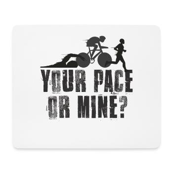 Dein Tempo Oder Meins Triathlon - Mousepad (Querformat) - Weiß - Vorne
