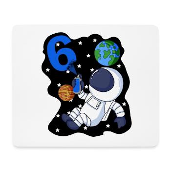 Boy 6 years old gift son astronaut motif - Mouse Pad (horizontal) - white - Front