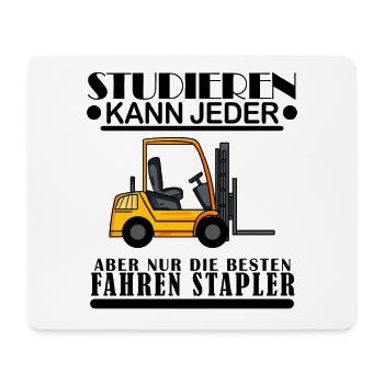 Staplerfahrer Gabelstapler Lager Logistik - Mousepad (Querformat) - Weiß - Vorne