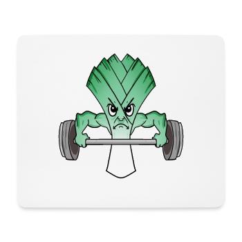 Leek Fitness Bodybuilder - Mouse Pad (horizontal) - white - Front