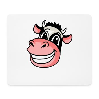 Head Animal Cow - Mouse Pad (horizontal) - white - Front