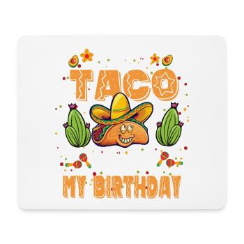 Taco Bout Mon anniversaire - Tapis de souris (format paysage) - blanc - Devant