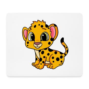 Guépard - Tapis de souris (format paysage) - blanc - Devant