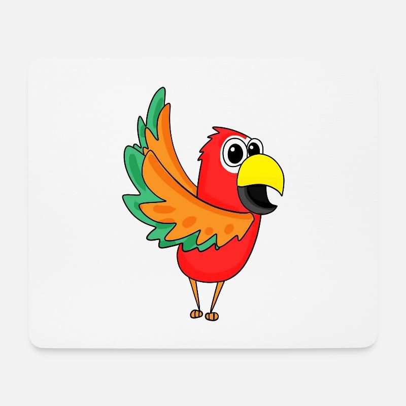Papagei Dschungel - Mousepad (Querformat) - Weiß