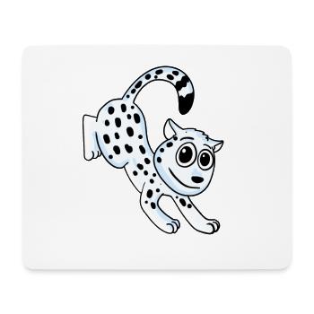 Léopard des neiges Léopard - Tapis de souris (format paysage) - blanc - Devant