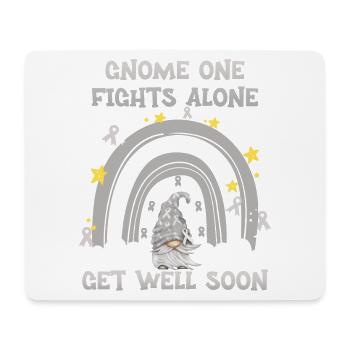 Gnome One Fights Alone Brain Cancer - Mouse Pad (horizontal) - white - Front
