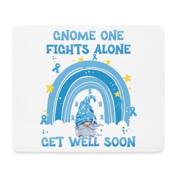 Gnome One Fights Alone Prostate Cancer - Mouse Pad (horizontal) - white - Front