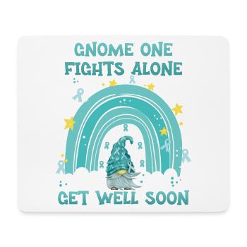 Gnome One combat seul le cancer de l’utérus - Tapis de souris (format paysage) - blanc - Devant