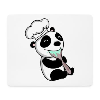 Panda Koch Niedlich - Mousepad (Querformat) - Weiß - Vorne