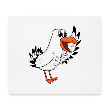 Seagull Bienvenue - Tapis de souris (format paysage) - blanc - Devant