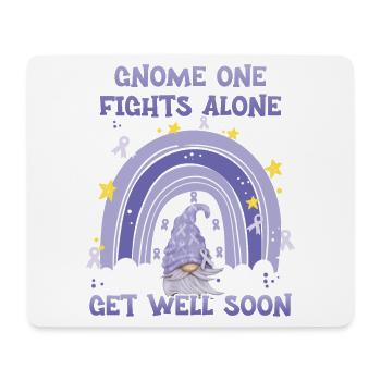 Gnome One combat seul le cancer de l’estomac - Tapis de souris (format paysage) - blanc - Devant