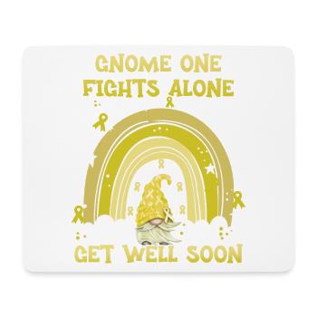 Gnome One Fights Alone Sarcoma Cancer - Mouse Pad (horizontal) - white - Front