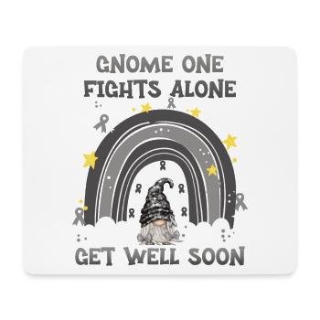 Gnome One combat seul le cancer de la peau - Tapis de souris (format paysage) - blanc - Devant