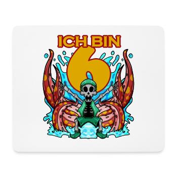 Kinder 6.Geburtstag ich bin 6 Jahre Junge Pirat - Mousepad (Querformat) - Weiß - Vorne