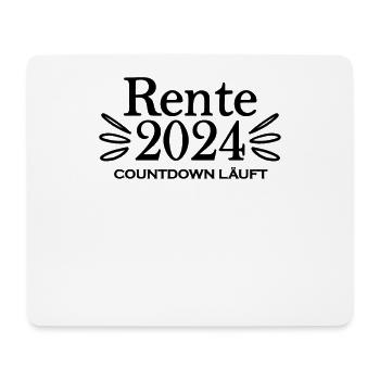 Rente 2024 Ruhestand Rentner Renteneintritt - Mousepad (Querformat) - Weiß - Vorne