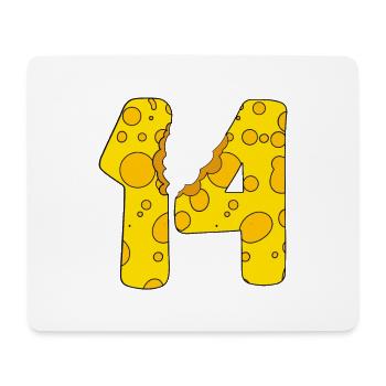 14 Jahre alt Käse - 14. Geburtstag Geschenk - Mousepad (Querformat) - Weiß - Vorne
