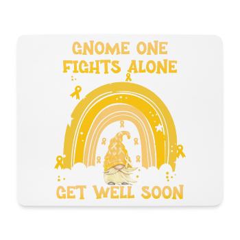 Gnome One Fights Alone Kinderkrebs - Mousepad (Querformat) - Weiß - Vorne