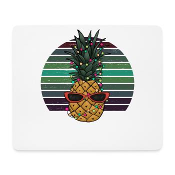 Retro Pineapple String of Lights Christmas Gift - Mouse Pad (horizontal) - white - Front