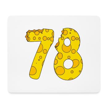 78 ans - Cadeau du 78e anniversaire - 1978 - Tapis de souris (format paysage) - blanc - Devant