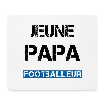 Jeune Papa Footballeur - Tapis de souris (format paysage) - blanc - Devant