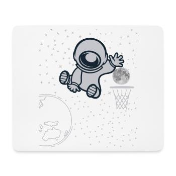 Astronaut Playing Basketball - Funny Basketball - Mousepad (Querformat) - Weiß - Vorne
