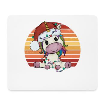Christmas Unicorn Unicorn Unicorn Pajamas Gift - Mouse Pad (horizontal) - white - Front