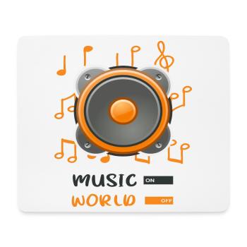jukebox to world off - Mouse Pad (horizontal) - white - Front