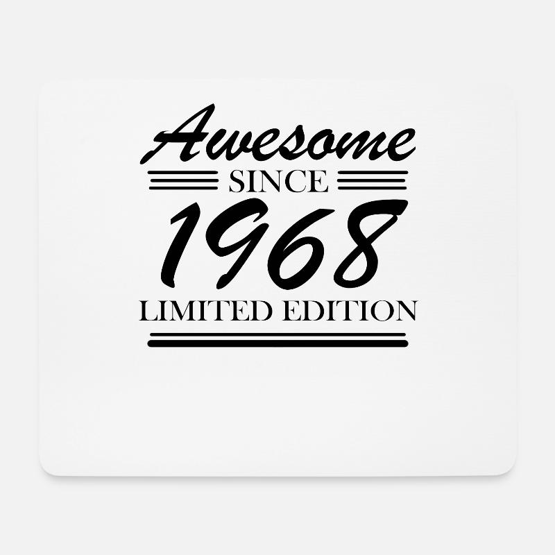 1968 - Born 1968 - Mouse Pad (horizontal) - white