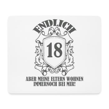 Endlich 18 Gebuststag Spruch - Mousepad (Querformat) - Weiß - Vorne