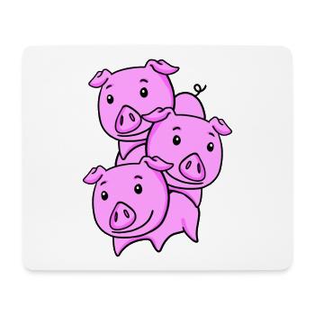 Cute pigs - Mouse Pad (horizontal) - white - Front