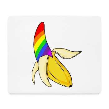 Gay Pride LGBT Rainbow Banana - Tapis de souris (format paysage) - blanc - Devant