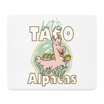 Let’s Taco Bout Alpagas Drôles de lamas - Tapis de souris (format paysage) - blanc - Devant