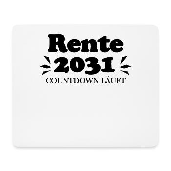 Rente 2031 Ruhestand Rentner Renteneintritt - Mousepad (Querformat) - Weiß - Vorne