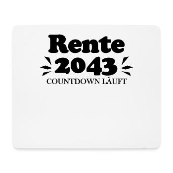 Rente 2043 Ruhestand Rentner Renteneintritt - Mousepad (Querformat) - Weiß - Vorne